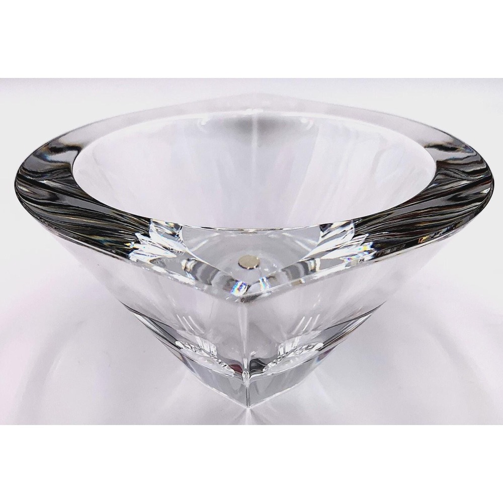 Orrefors Crystal‎ Bowl by Jan Johansson – Signed Heavy Glass Art, 1990s - Picture 5 of 15